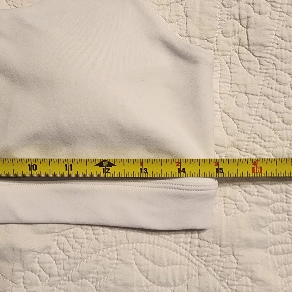 ALO Yoga Airbrush Suspension Bra Size L White EUC - Picture 8 of 12